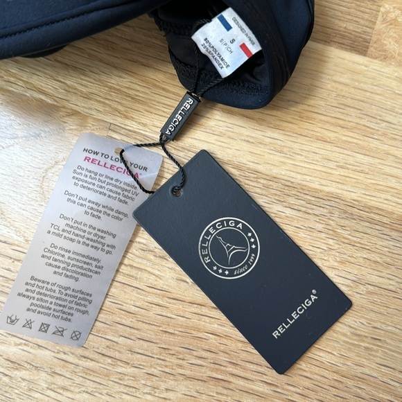 NEW with tags two piece full coverage black bikini high waist padded ruched side - Picture 5 of 7